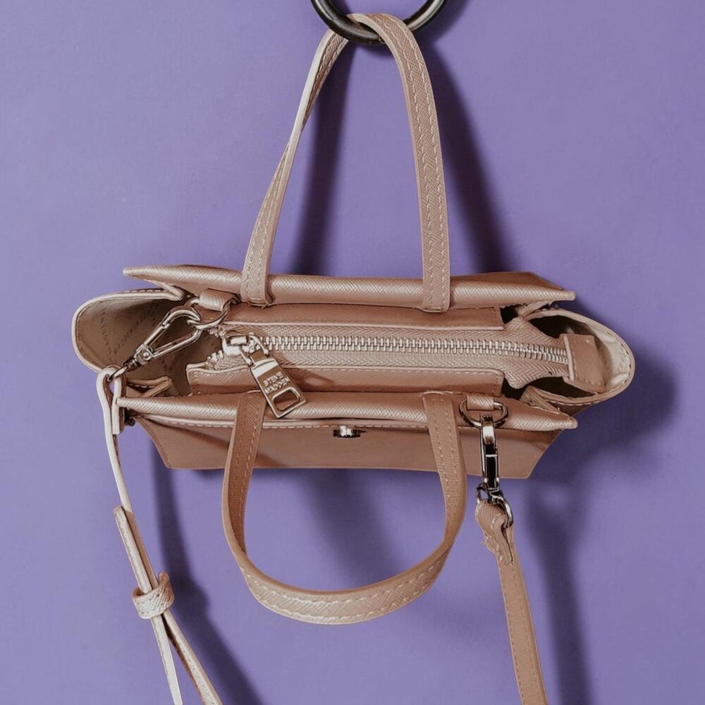 Steve Madden Blush Pink Structured Satchel Crossbody NWOT lil Bag - Picture 13 of 15